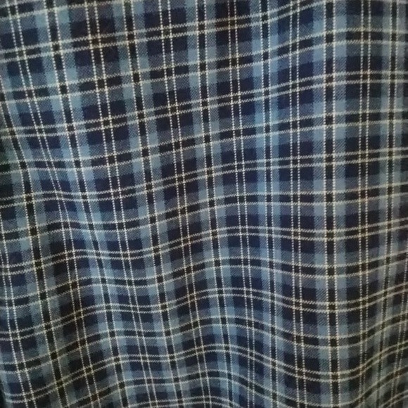 Blue on Blue Window Pane Plaid Long-Sleeve XL - Picture 5 of 6